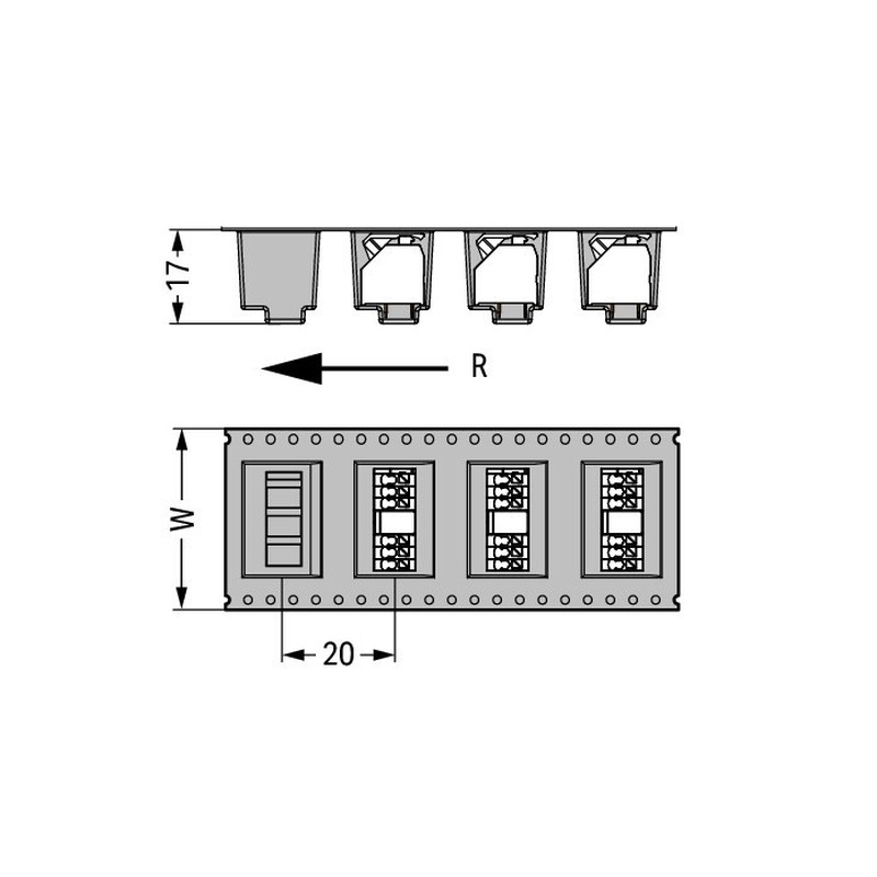 THR-Leiterplattenklemme 250-202/353-604/997-