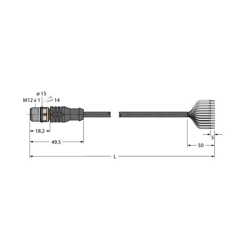 Anschlussleitung RSC12.120T-5/TEL