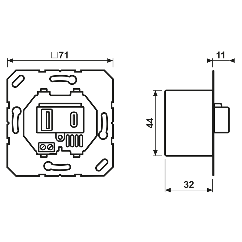 USB-Ladegerät USB 15 CA SW