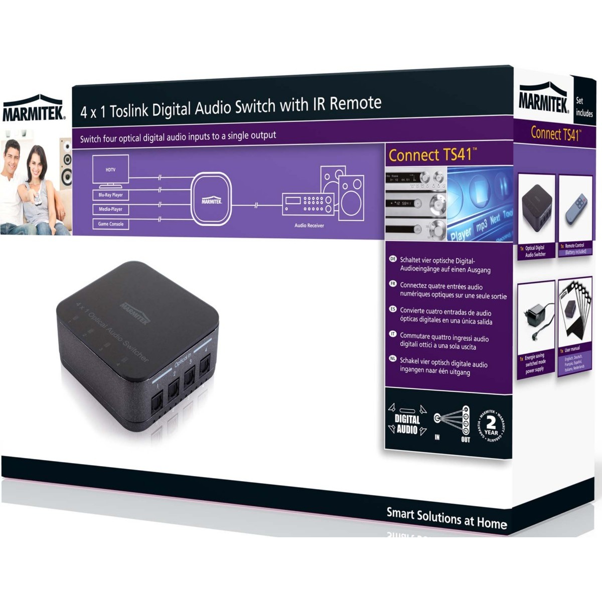 Toslink Audioswitch MARMITEK ConnectTS41