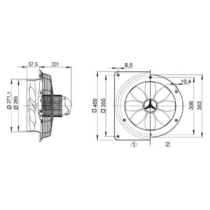 Ventilator DZQ 25/2 B