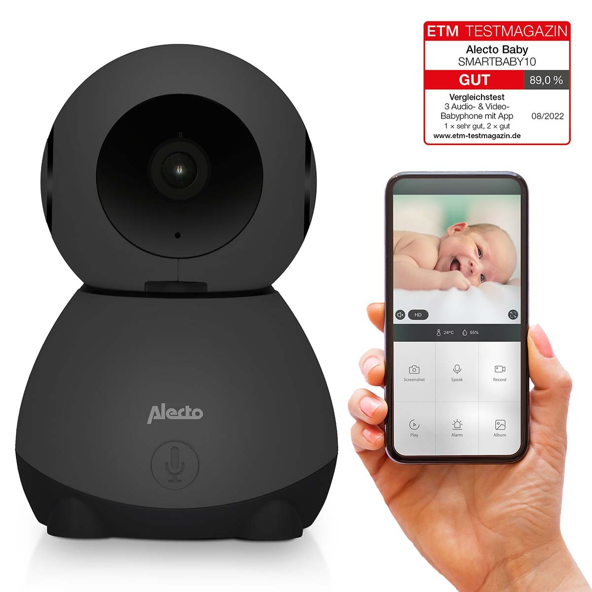 WLAN-Babyphone SMARTBABY10BK sw