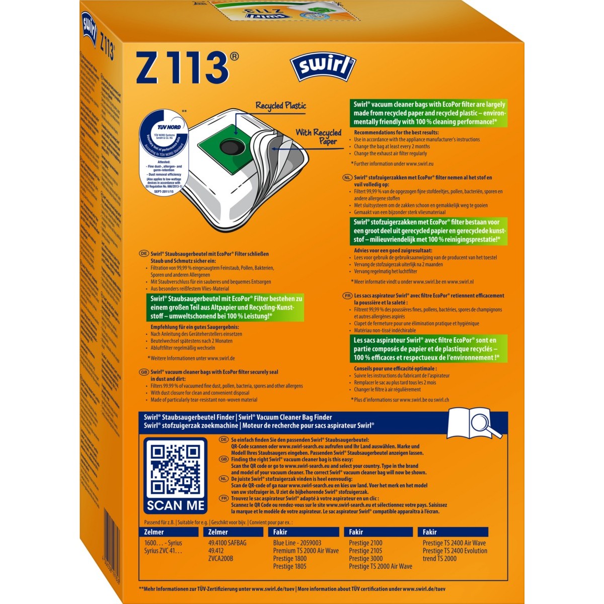 Staubbeutel Z 113 EcoPor Zel VE4