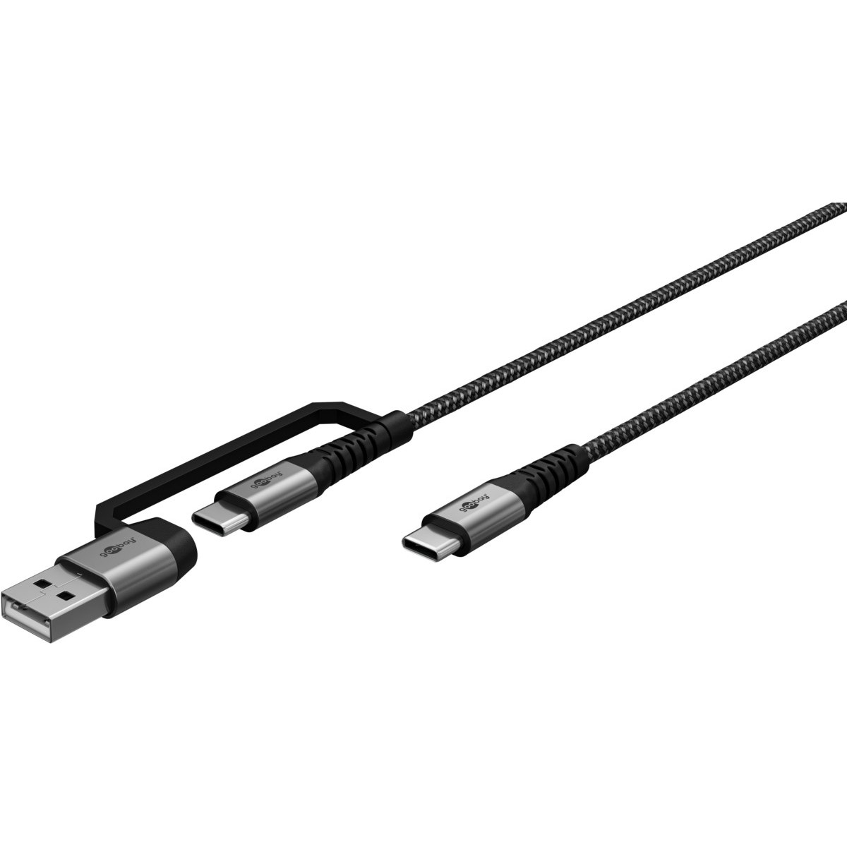 2in1 USB-Textilkabel 70277