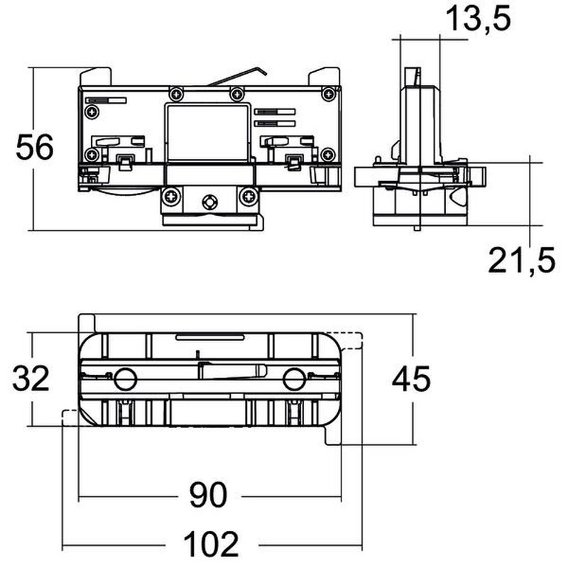 3-Ph Schienenadapter 87139080