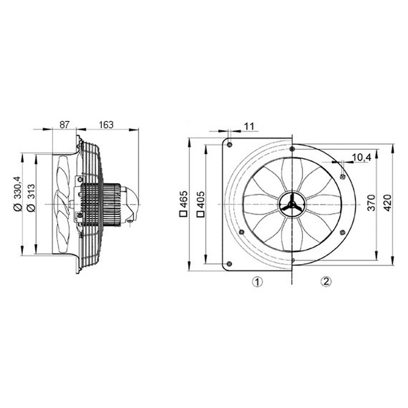 Axial-Wandventilator EZS 30/6 B
