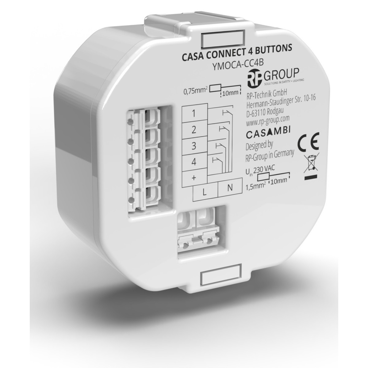 Casambi-Tastermodul YMOCA-CC4B-LR
