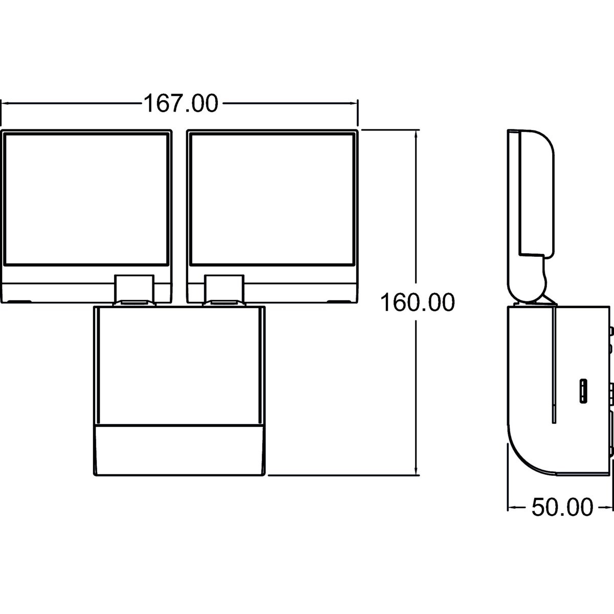 TheLeda S17-100 BK LED-Strahler dreh-/ schwenkbar Bewegungsmelder 4000 K neutralweiß 1020803