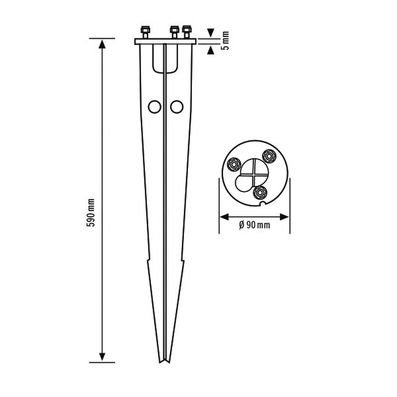 Befestigung ALVA GROUND SPIKE100